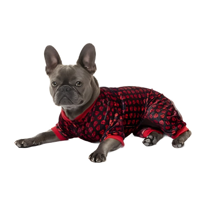 Heartbreaker Black & Red Dog Pajamas