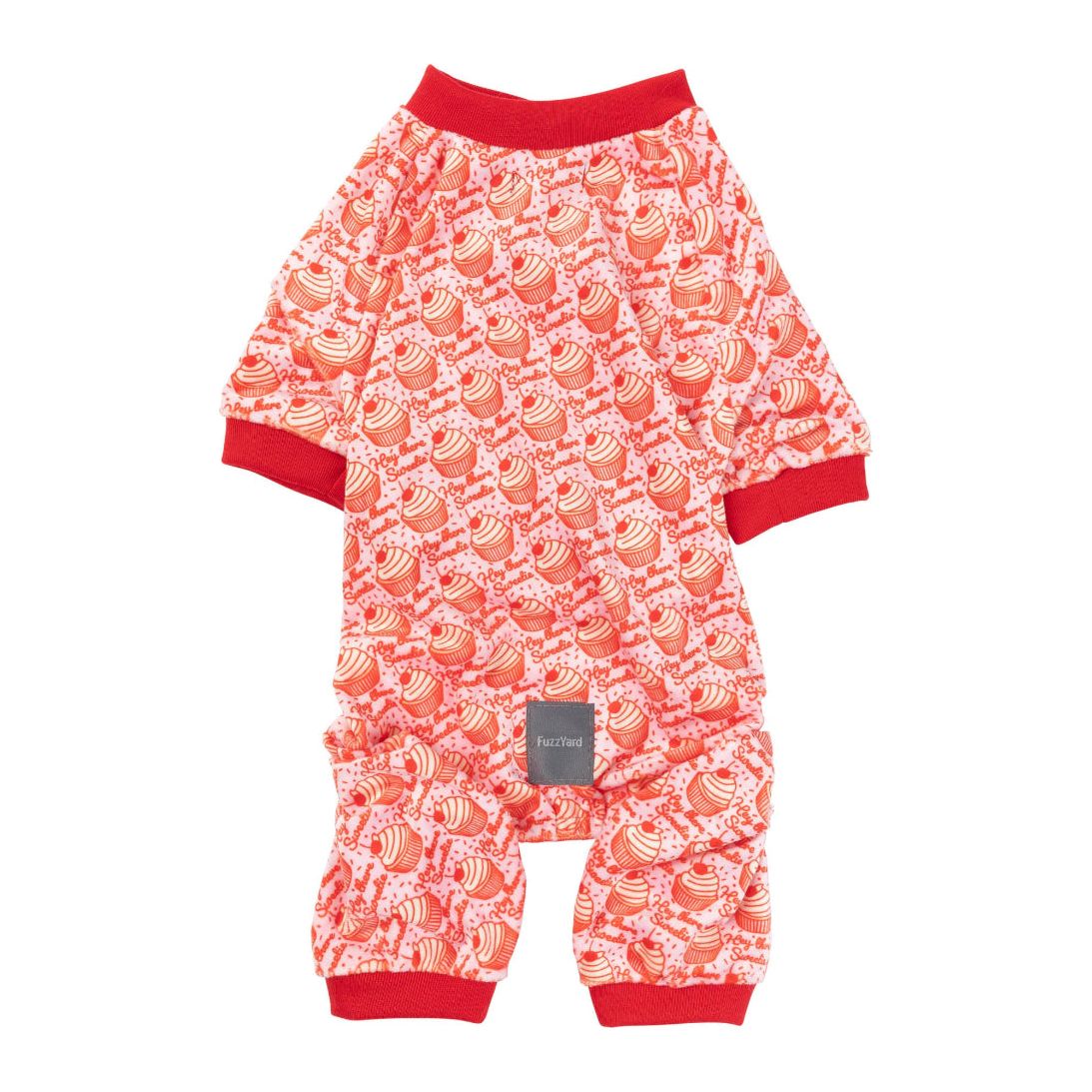 Hey There Sweetie Red Trim Cupcake Dog Pajamas