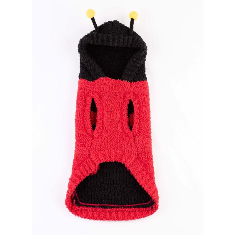 Chenille Red Lady Bug Dog Sweater