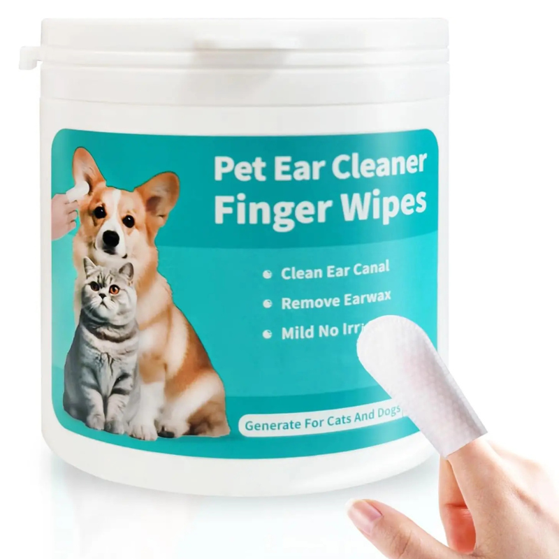 Pet Ear Wipes Dogs Cats Easy Otic Cleaning 🧻