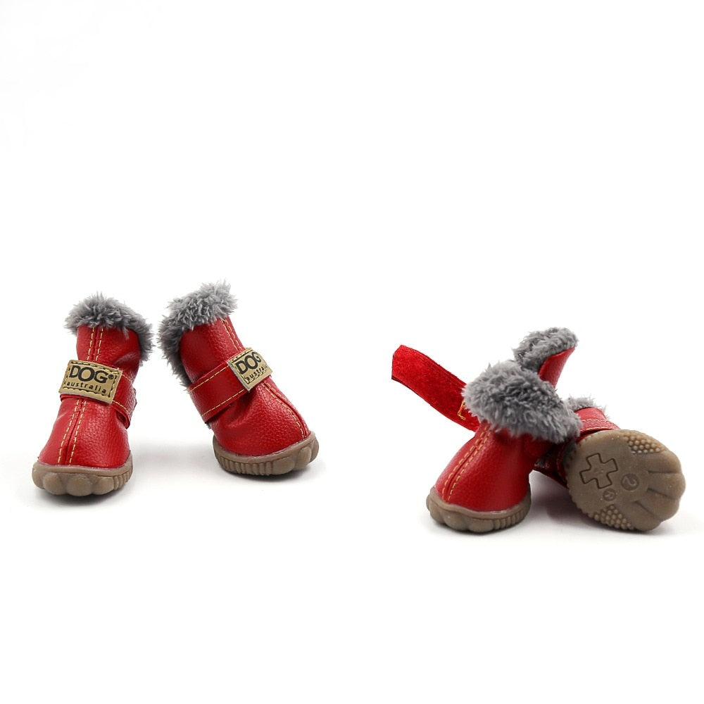 Dog Snow Boots Waterproof Fleece Lined Warm Winter 🥾