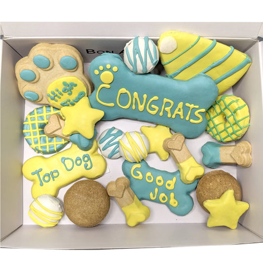Congrats Themed Dog Treats Gift Box | Purrfect Pet Kingdom