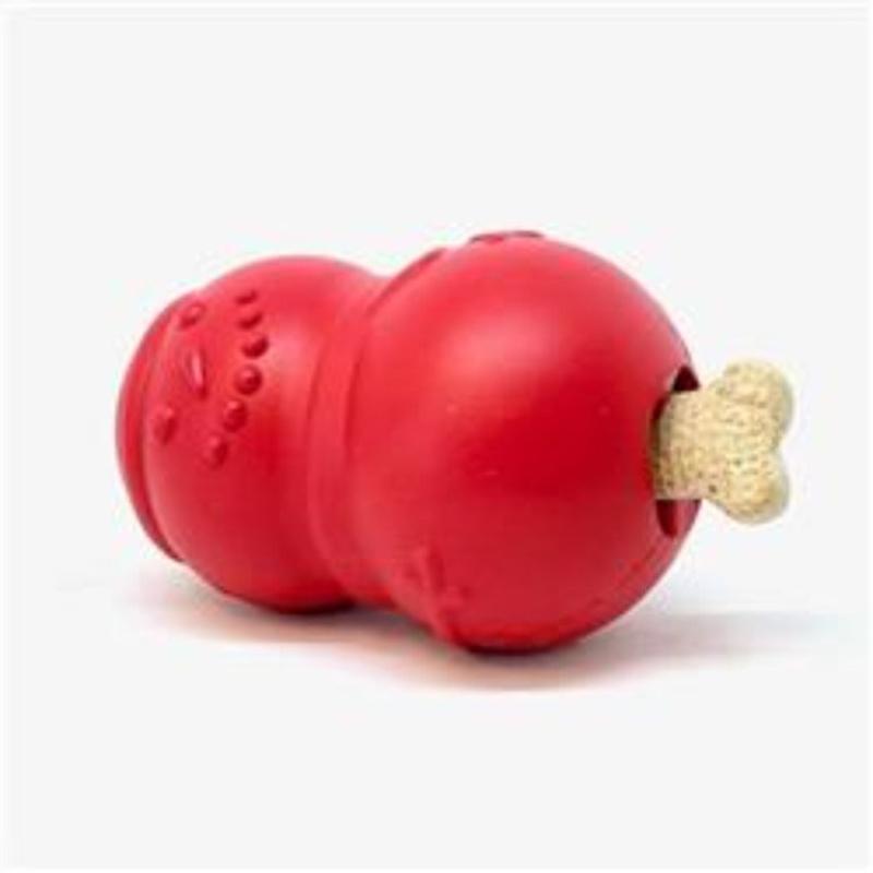 Rubber Christmas Snowman Red Large Dog Toy