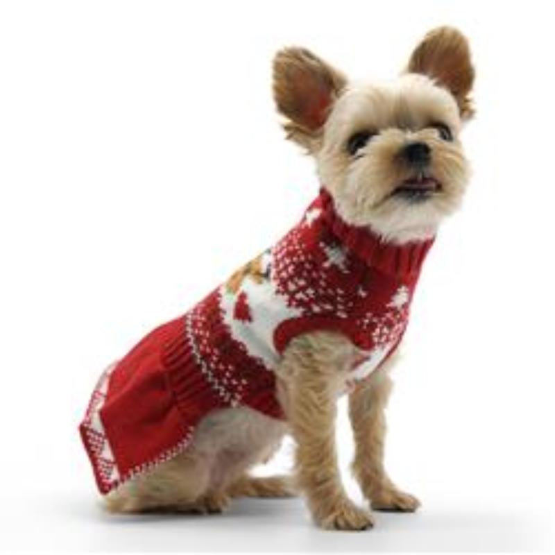 Reindeer Fair Isle Sweater Pet Dress