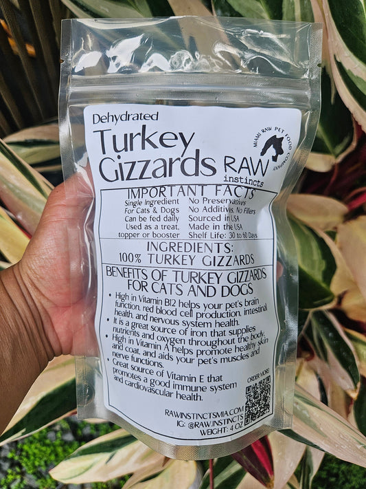 Dehydrated Turkey Gizzards for Cats & Dogs ? 100% Single Ing