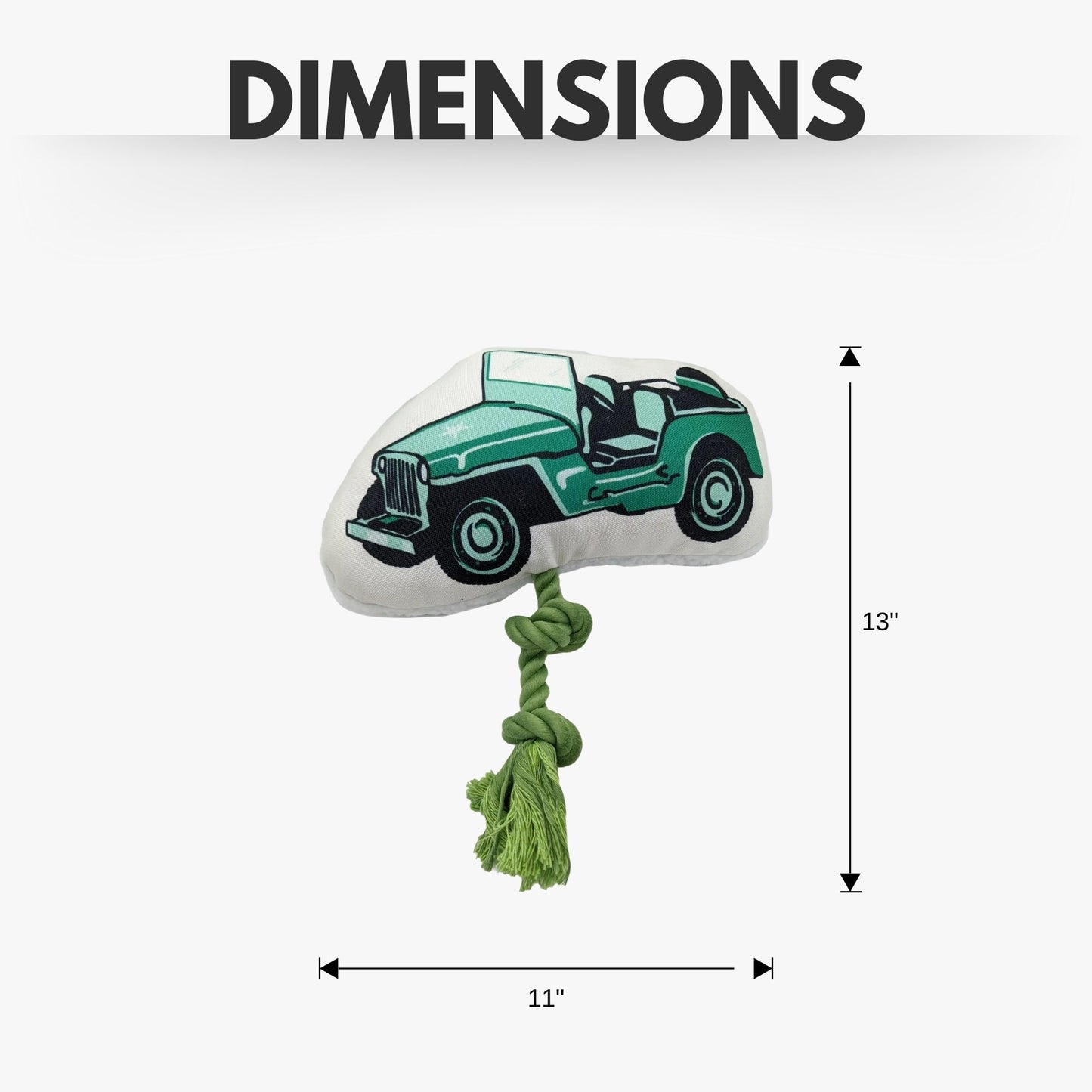 Country Living Retro Army Jeep with Squeaker & Crinkle Paper Plush Dog Toy - Purrfect Pet Kingdom