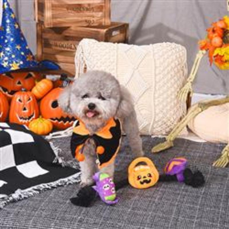 Howloween Night Halloween Candy Rope Plush Dog Toy Set