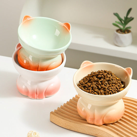 Ceramic Cat Dog Bowl Pet Supplies Drinking Water Goblet Food