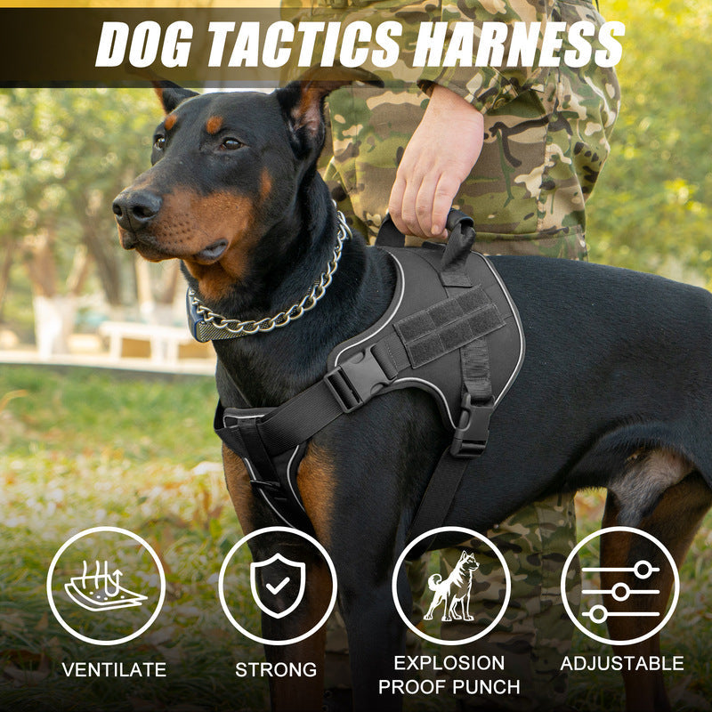 Tactical dog vest: for large dogs (German Shepherd, Golden Retriever) – training, military-style accessories. - Purrfect Pet Kingdom