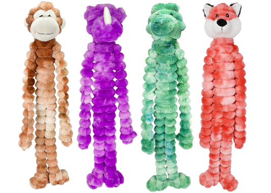Multipet Crimpy Palz Assorted Animals 20 Interactive Dog Toy - detail view