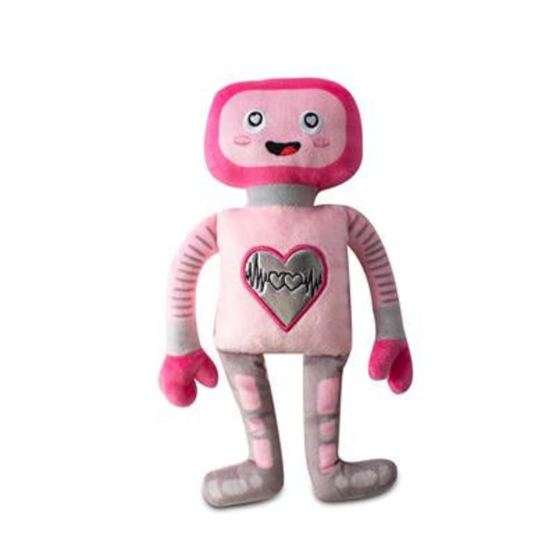 Will You Beep My Valentine Pink Plush Dog Toy