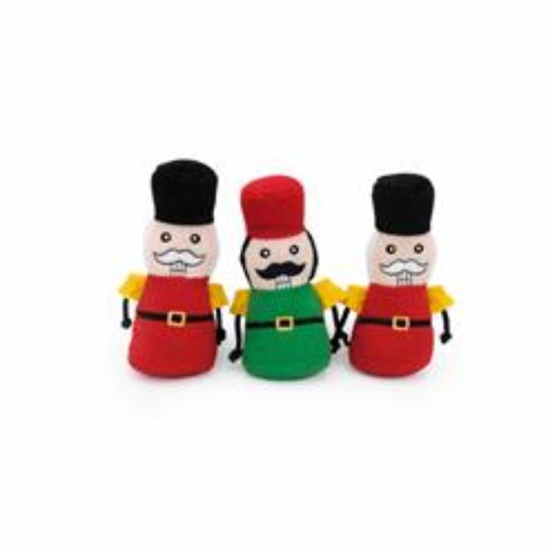 Holiday Miniz 3-Pack Nutcrackers Dog Toy