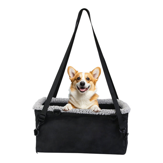 Small Dog Car Seat with Harness Center Console Pet Booster