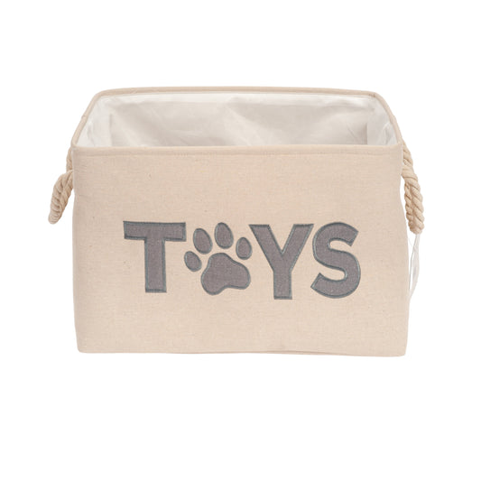 Country Living Foldable Fabric Dog Toy Storage Bin -