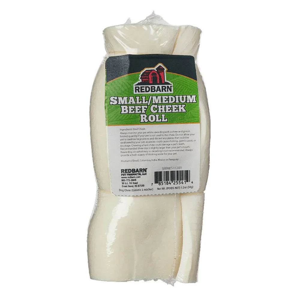Redbarn Beef Cheek Roll Dog Treat - Dog Treats - The Family Pet - Small/Medium - sku - 42917580505130
