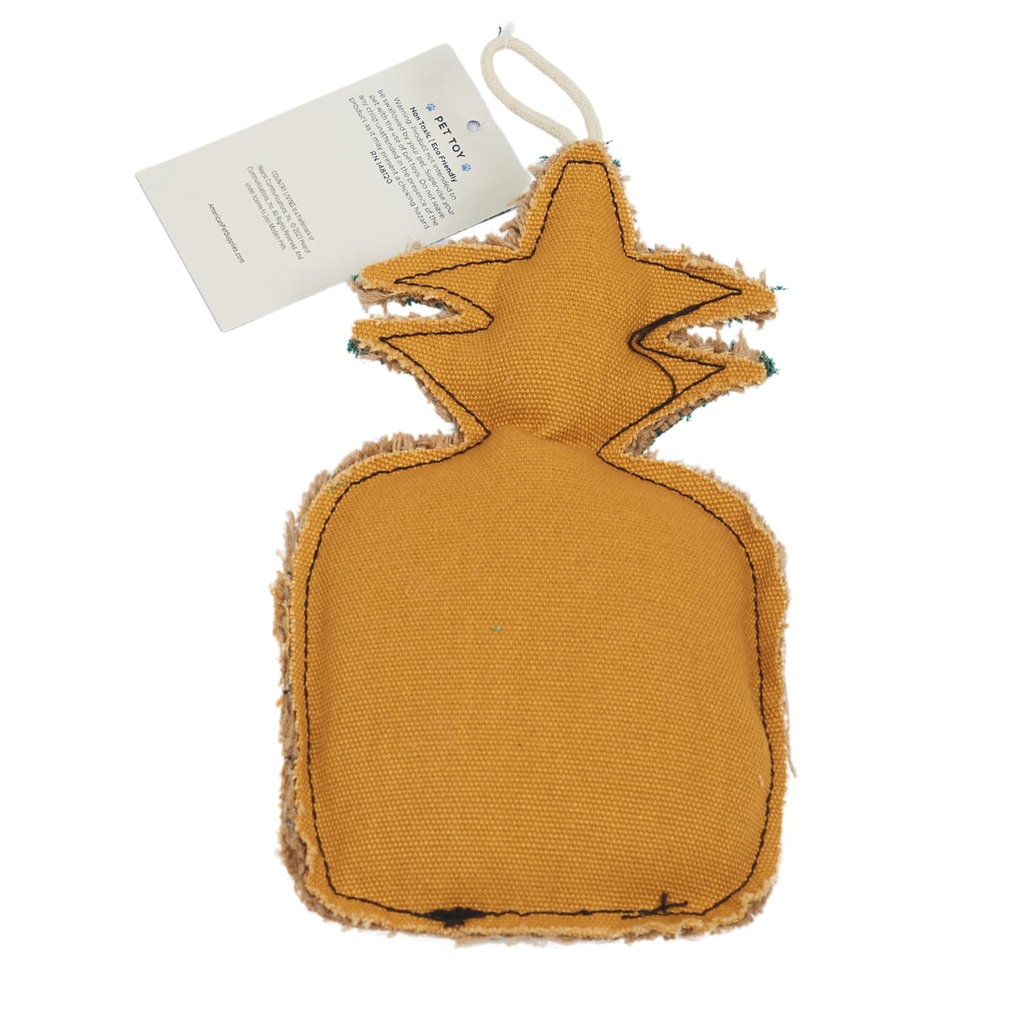 Pineapple Dog Chew Toy Canvas Jute Durable Safe ๐