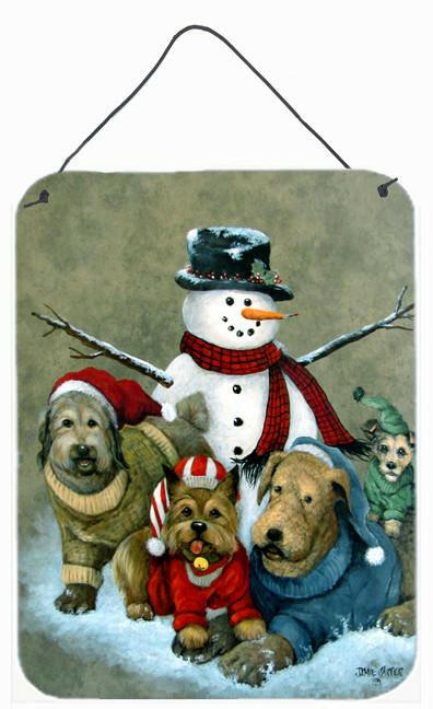 Gather your Friends Snowman with Dogs Wall or Door Hanging Prints PJC1010DS1216