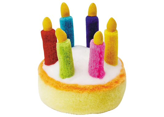 Multipet Birthday Cake (Plays the "Happy Birthday" Tune!) 5.5" - Dog Toy - The Family Pet