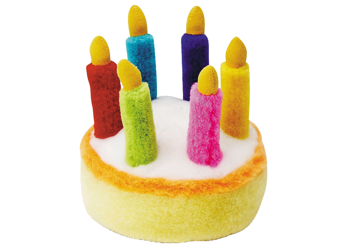 Multipet Birthday Cake (Plays the "Happy Birthday" Tune!) 5.5" - Dog Toy - The Family Pet