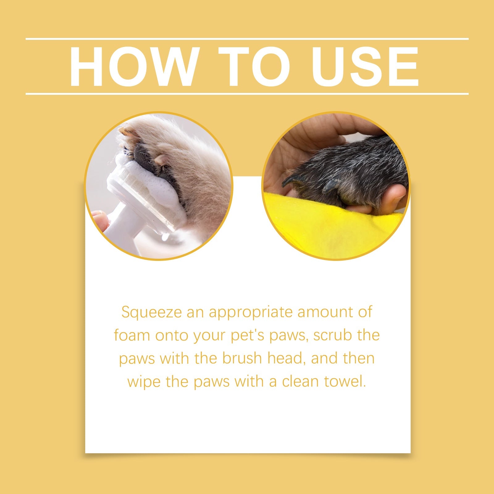 Pet Paw Foam Cleaner, Pet Cleaning, Moisturizing, Nourishing And Nourishing Cat And Dog Feet - Purrfect Pet Kingdom