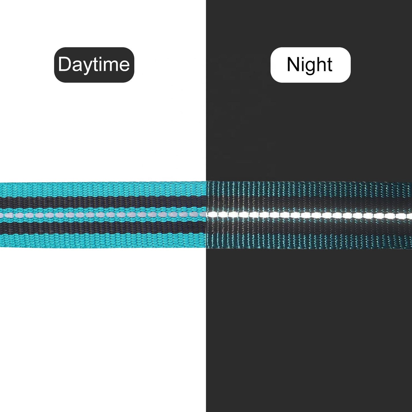 Nylon Combat Padded Leads Dog Leash with Double Padded Handles with Built in Poop Bag Holder Dispenser