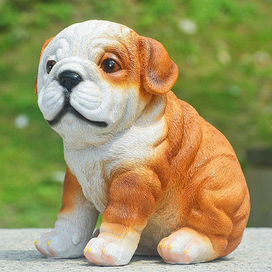 Bulldog ornament puppy resin
