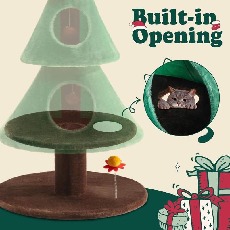 Allewie 63″ Cat Tower – Carpet Cat Tower & Scratcher Tower for Cats - WTN Essentials