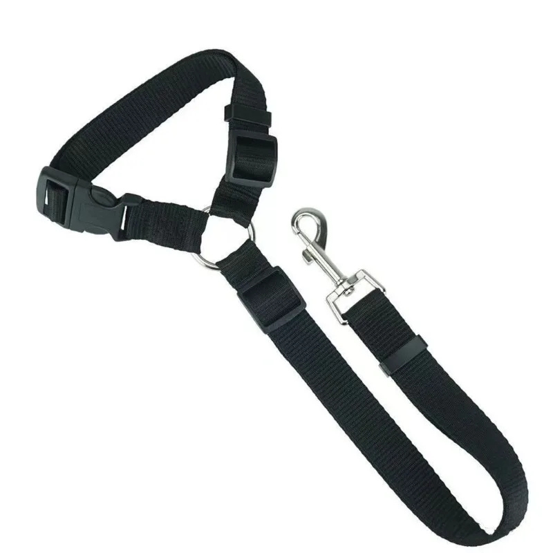 Pet Car Seat Belt 2-in-1 Adjustable Nylon Leash ๐