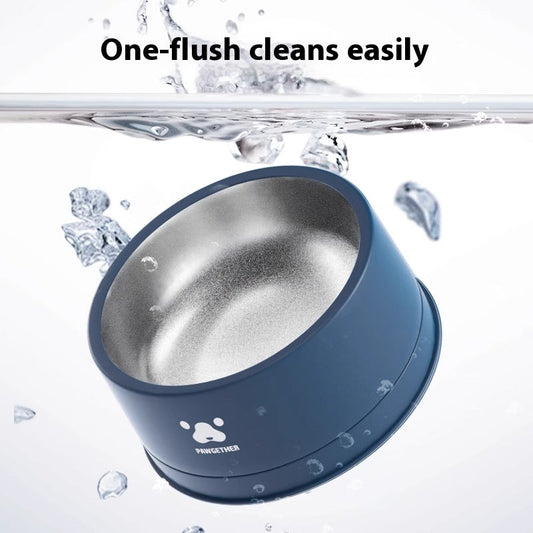 Pet Stainless Steel Anti-tumble Drinking Dog Food Rice Basin