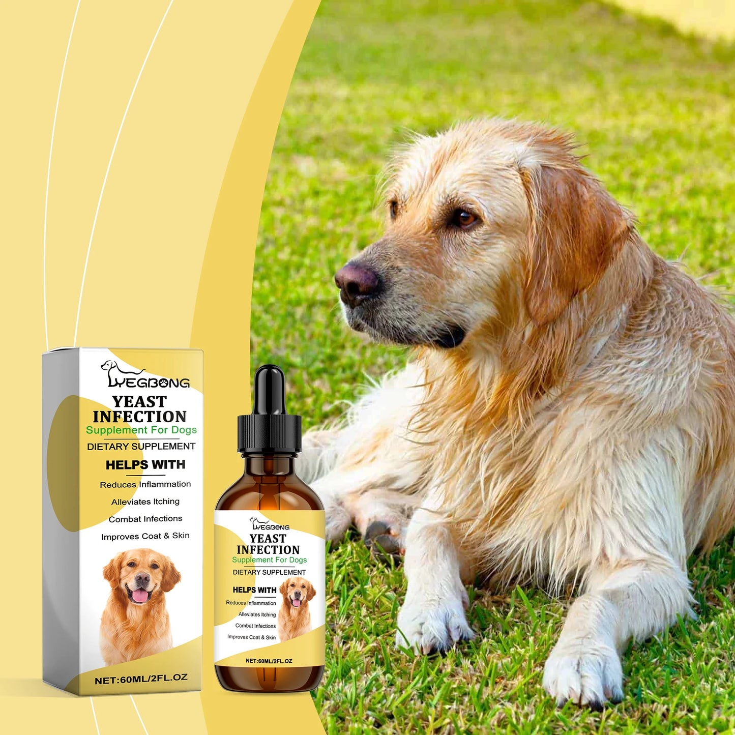 1-4PCS Herbal Pet Supplement for Skin and Coat Care Natural Yeast Formula Relieves External Skin Issues for Dogs and Cats