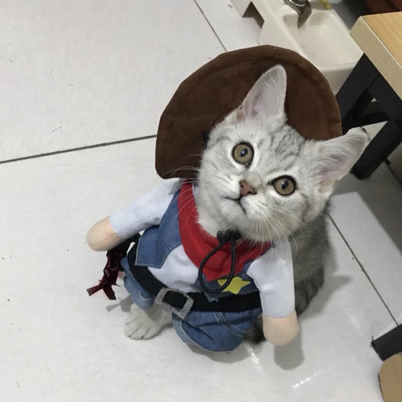 Pet Cowboy Costume - Premium Halloween Jumpsuit System 🤠