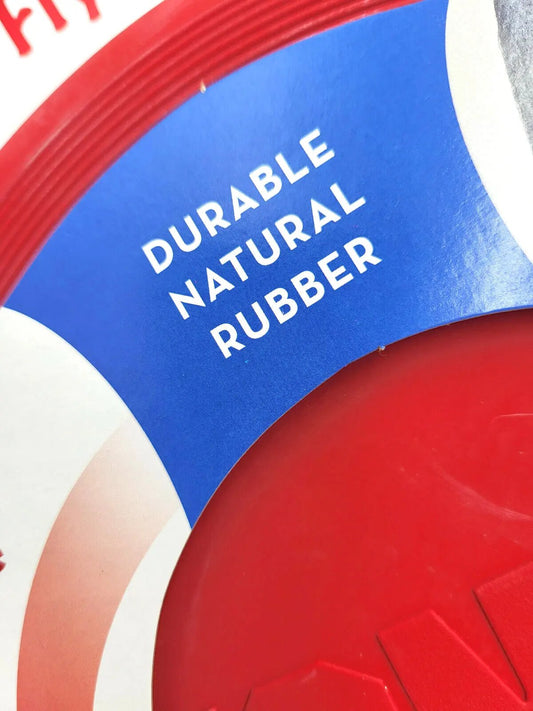 KONG Flexible Flyer Frisbee LARGE 9" Durable Soft Rubber Dog Fetch Toy