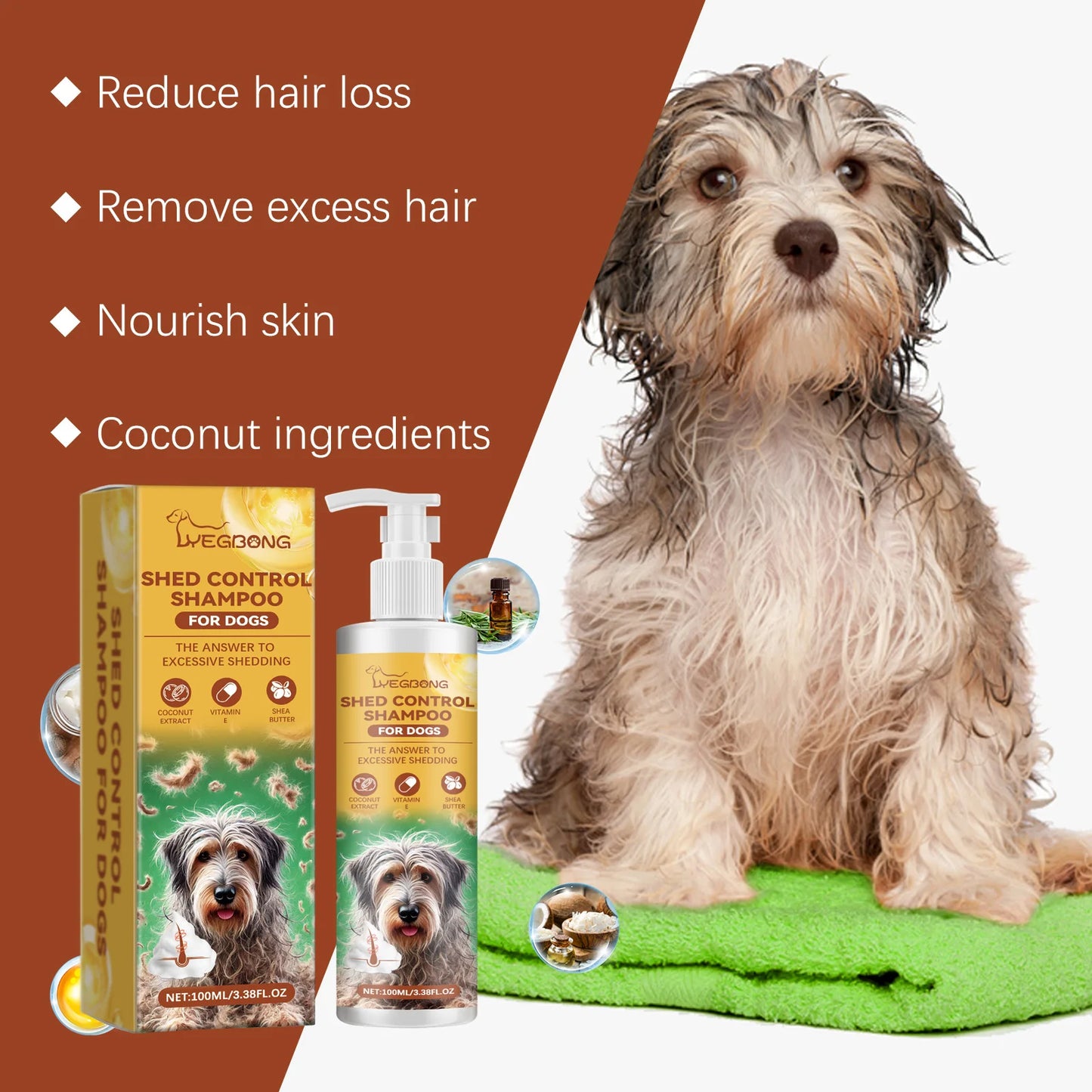 1-4PCS Dog Shampoo with Vitamin Essence Gentle Cleaning Nourishing Care Leaves Dog Coat Soft Smooth and Healthy Pet Hair Wash