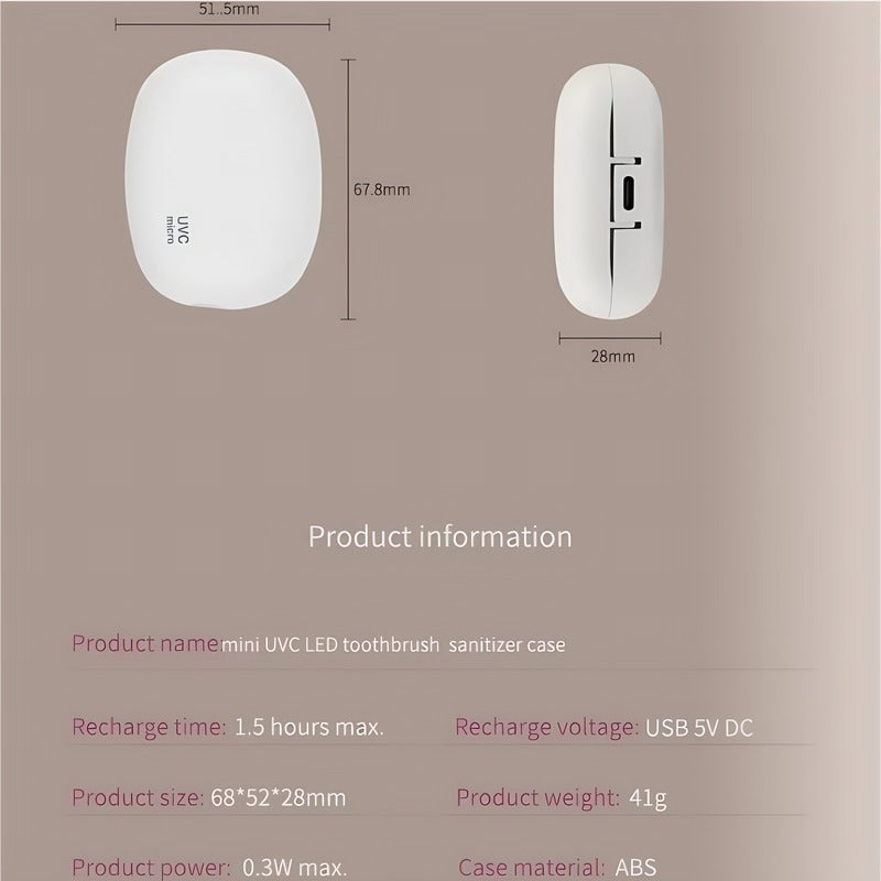 UV Toothbrush Sanitizer Box - Portable Sterilization Case