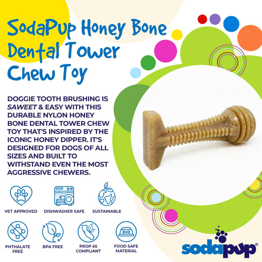 Honey Bone Dental Tower Nylon Chew Toy for Aggressive
