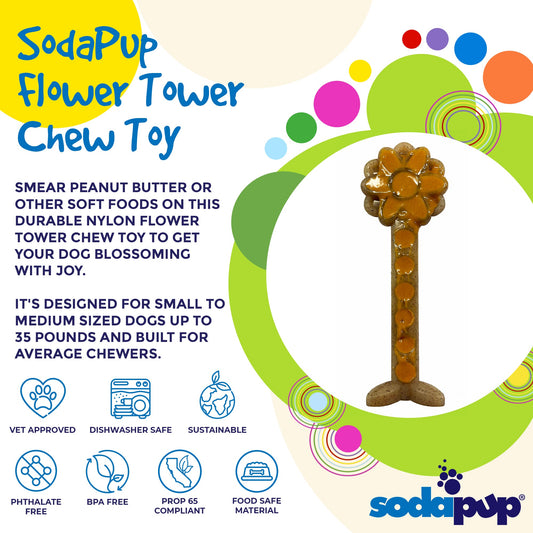 Flower Tower Nylon Chew Toy for Aggressive Chewers - USA Made