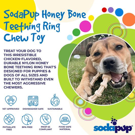 Chicken Flavored Teething Ring for Puppies & Aggressive Chewers
