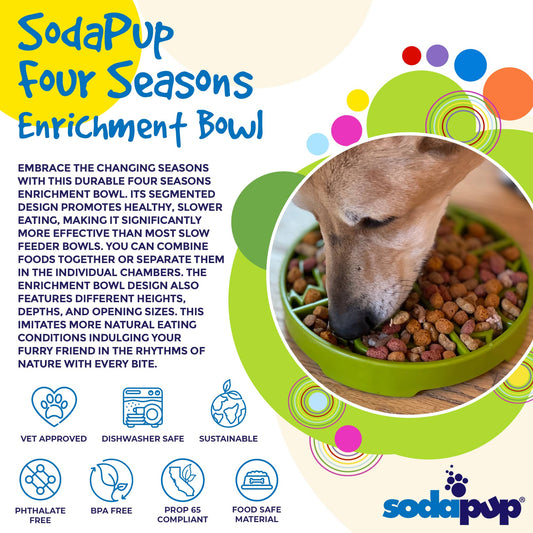 Four Seasons eTray - Shallow Slow Feeder Dog Bowl for Enrichment