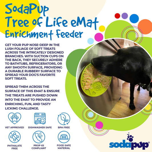Tree of Life eMat - Enrichment Lick Mat For Dogs and Cats - With