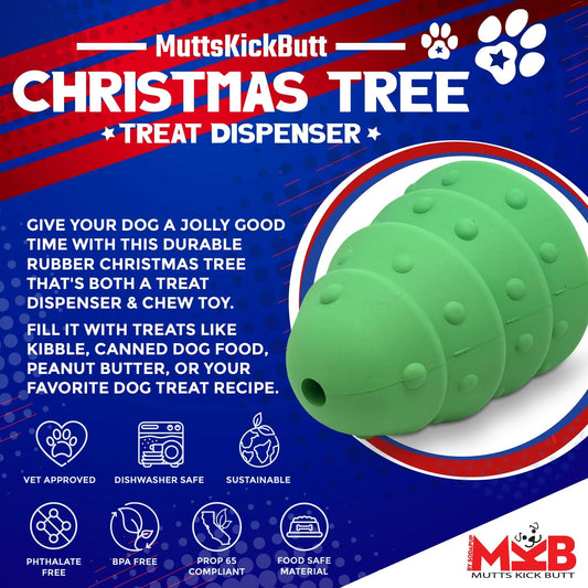 Christmas Tree Dog Toy - Durable Rubber Chew Toy for Large Dogs | USA Made-Purrfect Pet Kingdom