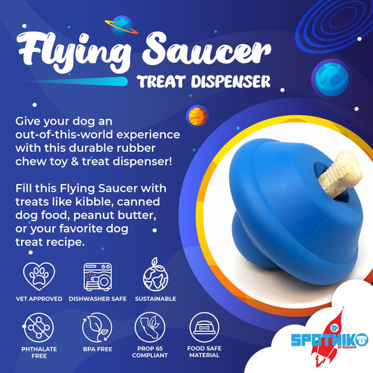 Flying Saucer toy - Durable UFO Chew Toy & Treat Dispenser