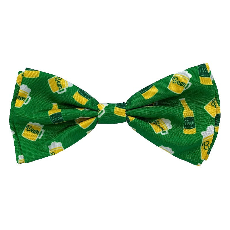 Irish Suds Green Dog Bow Tie - 3 Sizes