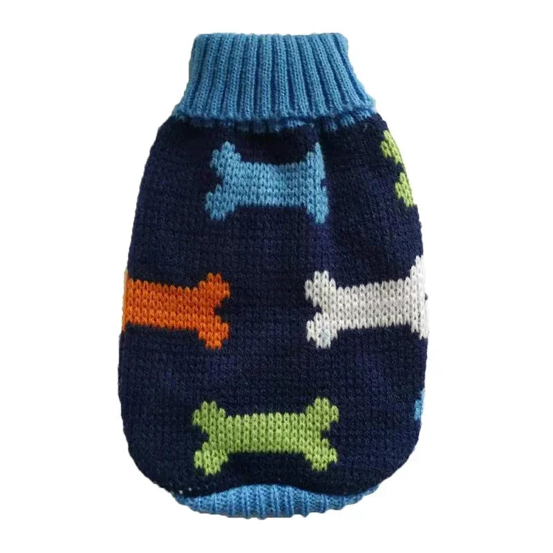 Warm Pet Dog Sweater Winter Dog Clothes for Small Medium Dogs Knitted Puppy Cat Coat Chihuahua French Bulldogs Yorkie Customes - Purrfect Pet Kingdom