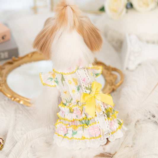 Dog Dress Tulip Chiffon Two Colors 🌷