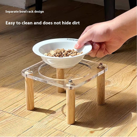 Cat Water Bowl Dog Basin Anti-tumble High Leg Cat Bowl
