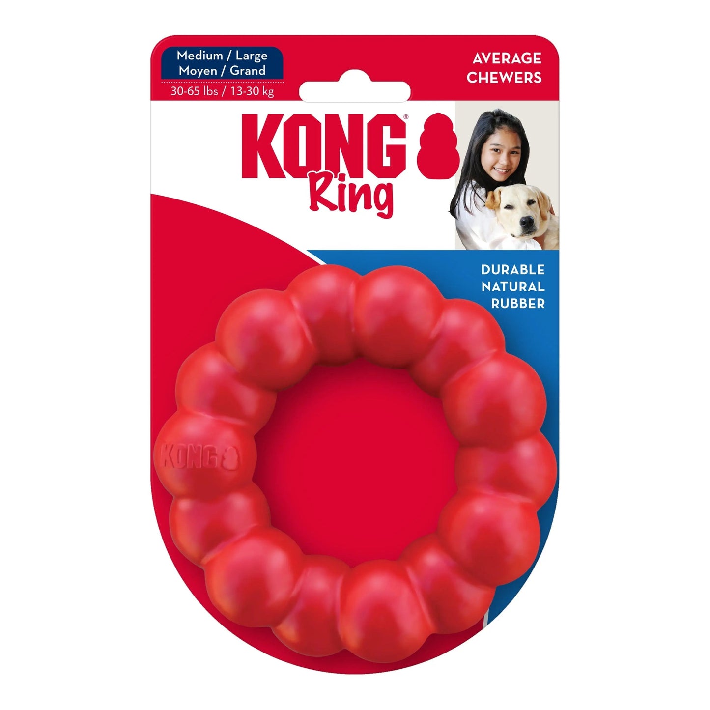 KONG® Ring Dog Toy Medium Large Durable Chew Fetch