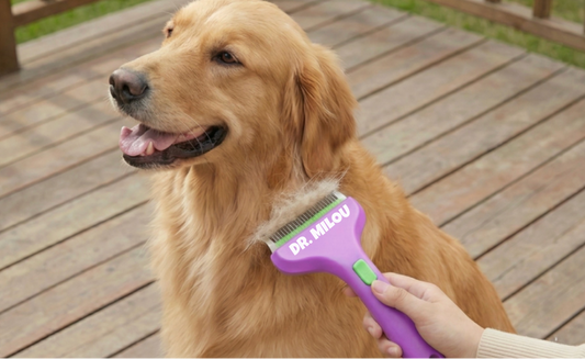 CalmCare Grooming Brush with One-Click Fur Release by Dr. Mi