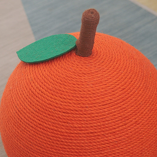 Purrfect Pet Kingdom Cat Scratch Board Hemp Rope Ball Oversized Relief Toy (Orange Cat Grasping Ball, Small Size) - Premium Cat Scratching