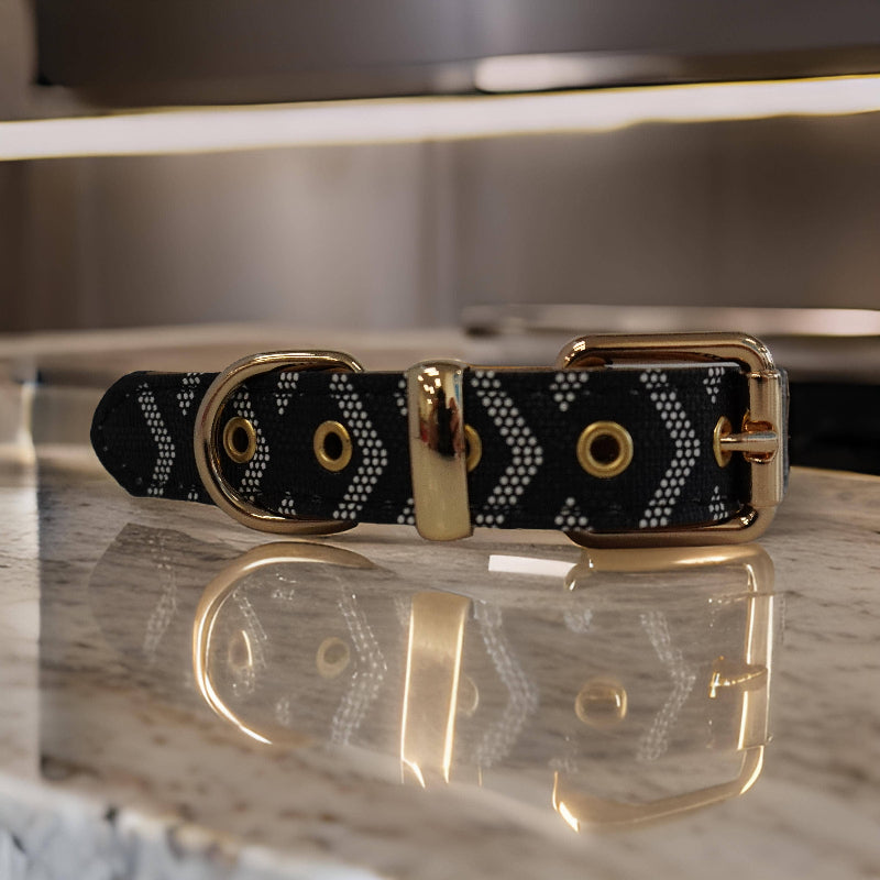 Morel Black Luxury Pet Collar