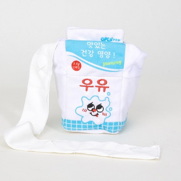 Milk Box Food Hiding Scented Plush Toy for Dogs with Sound Slow Feeding Intelligent Design